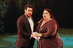 Teatro Nuovo 2025 Macbeth_Ricardo José Rivera and Alexandra Loutsion as the Macbeths 3_Photo by Steven Pisano